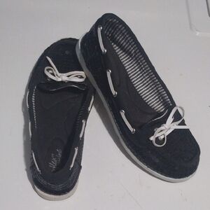 Dexflex Comfort Black and White Sequin Slip On Flats